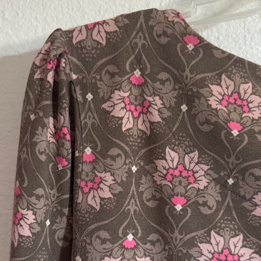 Denim & co Brown and Pink Top - Picture 4 of 6